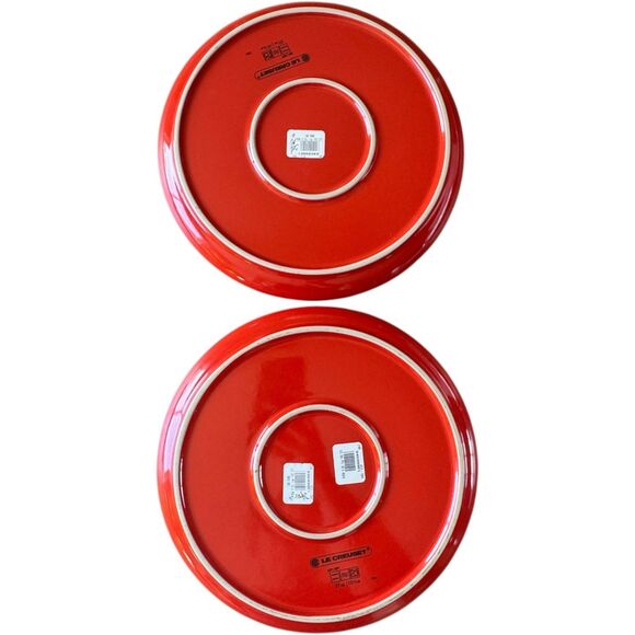 Le Creuset Williams Sonoma Coupe Dinner Plates Ombre Red Cerise10.5" 2-Pack  NEW - Picture 3 of 7